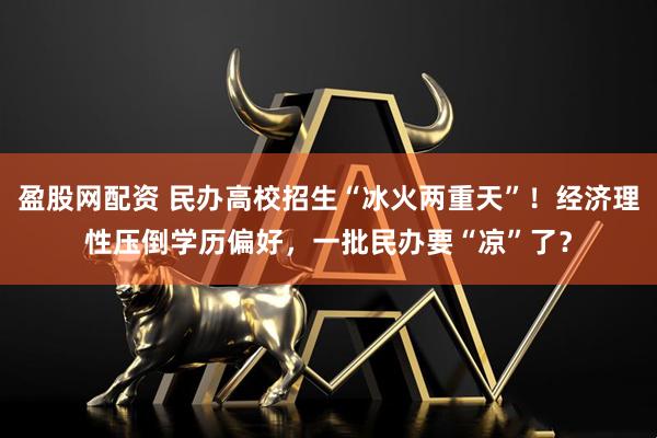盈股网配资 民办高校招生“冰火两重天”！经济理性压倒学历偏好，一批民办要“凉”了？